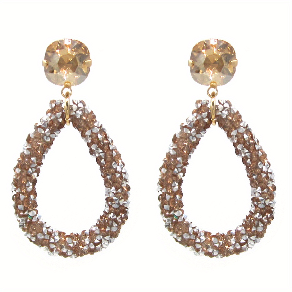 Retro Boho Rhinestone Dangle Earrings